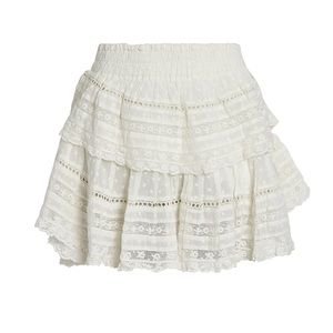 LoveShackFancy Ruffle Mini Skirt Size P